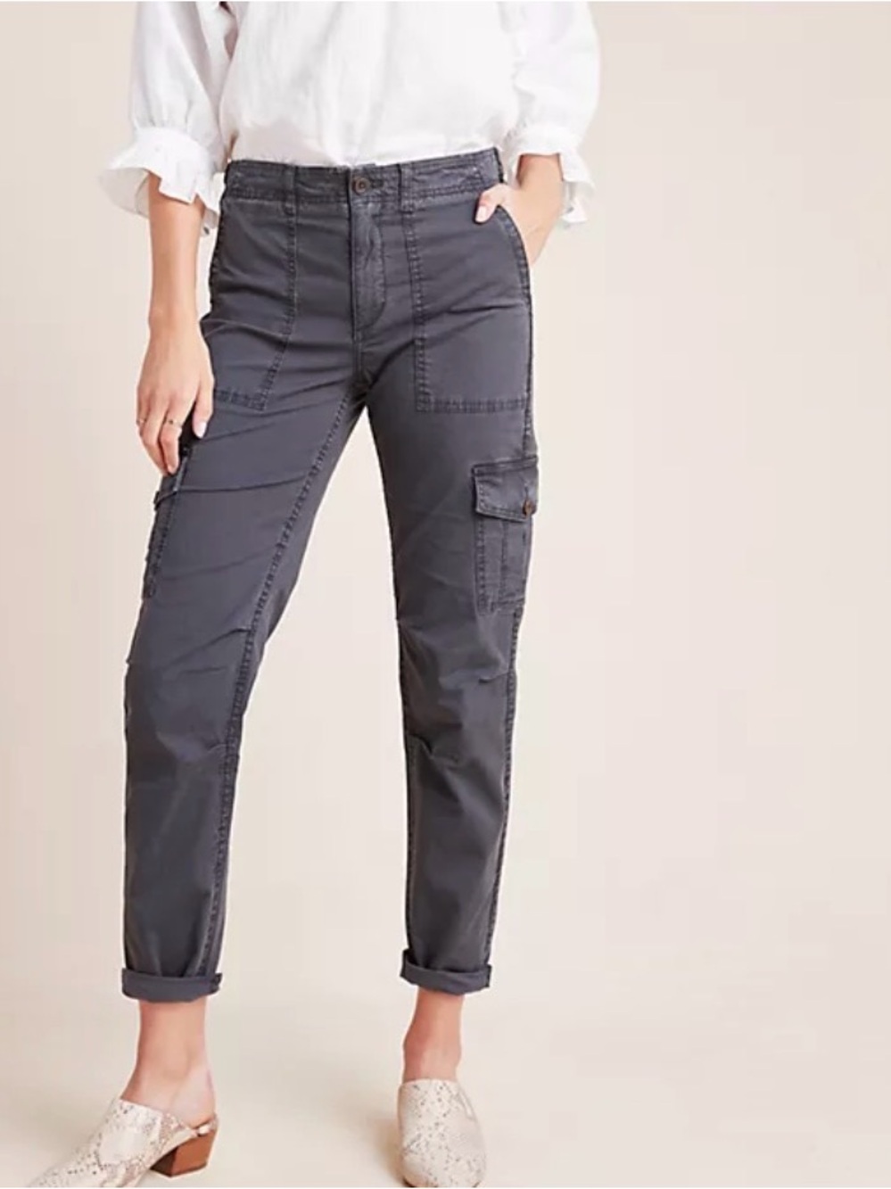 Anthropologie Faded Sage Green Pants